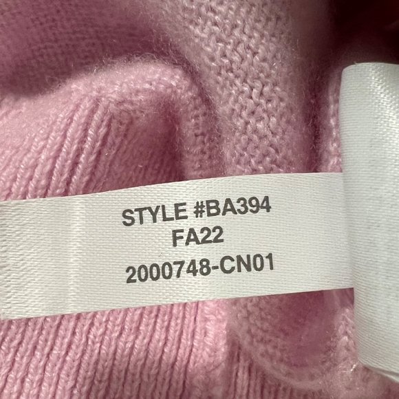 J Crew Womens Pink Cashmere Relaxed V Neck Sweater Heathered Peony size XXS - Picture 11 of 12